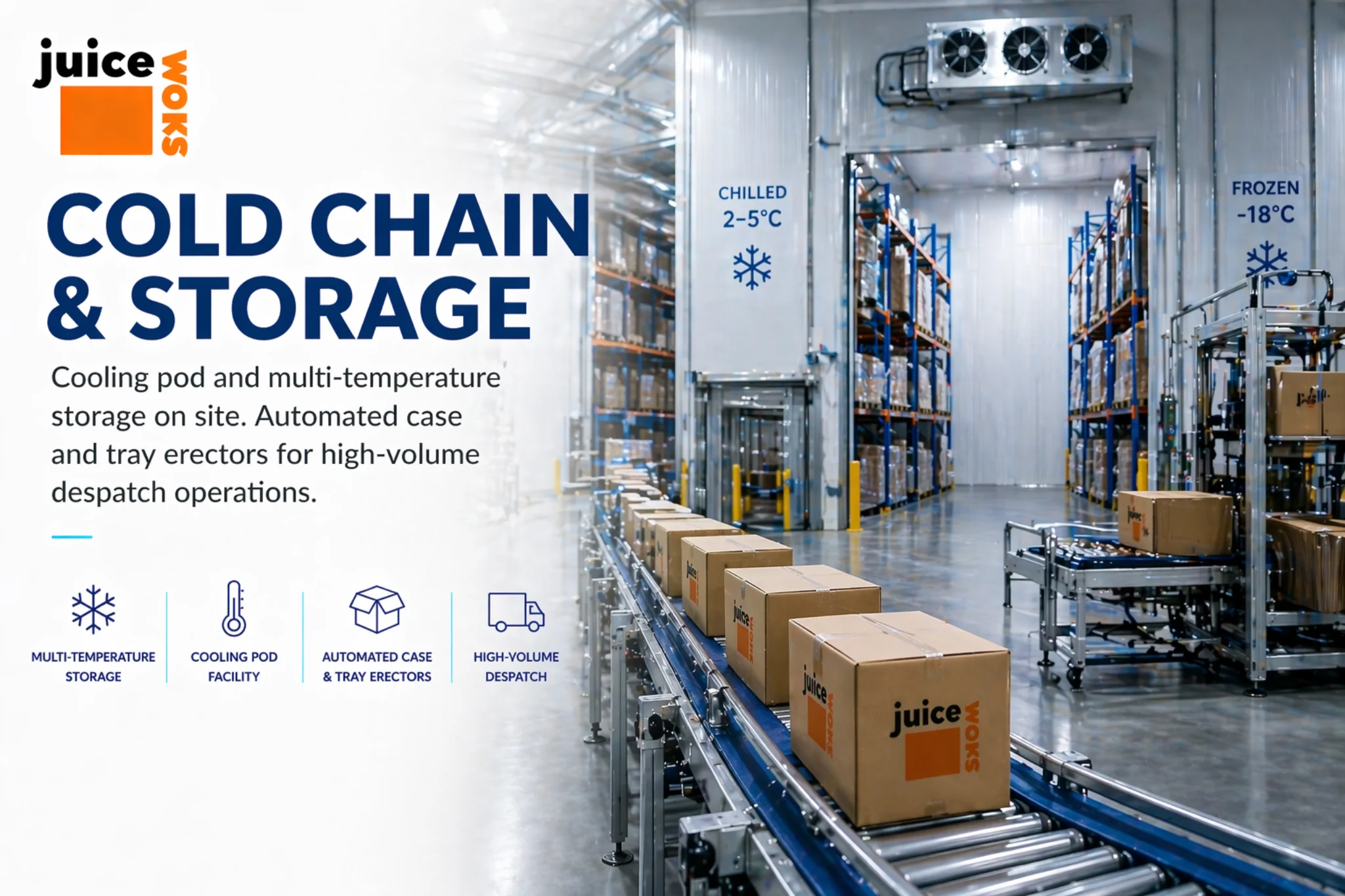 Cold Chain and Storage — multi-temperature storage and despatch at Juiceworks Manchester